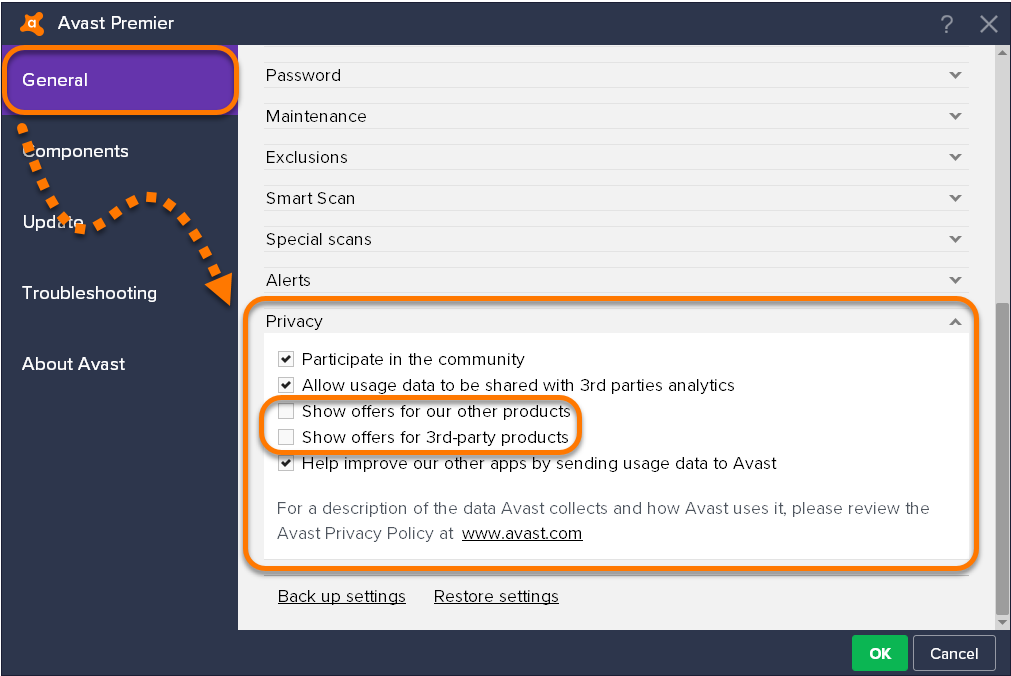 Shut Off Notifications For Avast On